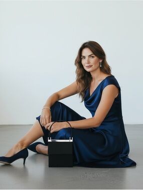 Nine West Hand Held Black Cocktail Purse